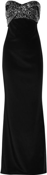 Notte By Marchesa Sequined Silkcrepe Gown - Lyst