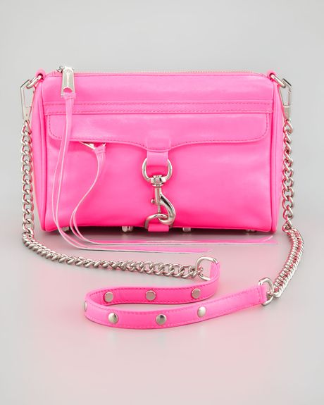 Rebecca Minkoff Mini Mac Crossbody Bag Hot Pink in Pink (hot pink) | Lyst