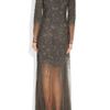 Theyskens' Theory Embellished Mesh Gown in Gray (mushroom) - Lyst