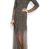 Theyskens' Theory Embellished Mesh Gown in Gray (mushroom) - Lyst