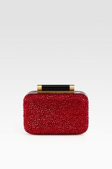 Diane Von Furstenberg Tonda Small Crystal Patent Leather Clutch - Lyst