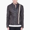 Diesel  Lohami Leather Jacket in Gray for Men (charcoal) - Lyst