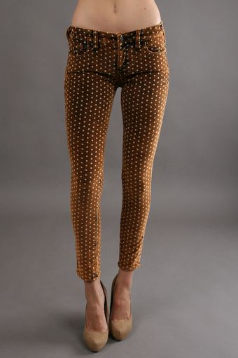Free People Polka Dot Crop Pant in Copper - Lyst