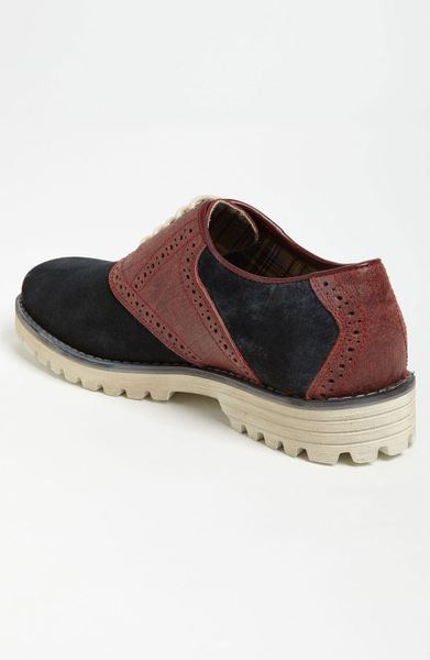 Hush PuppiesÂ® Authentic Saddle Shoe in Brown for Men (black suede ...