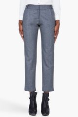 Maison Kitsuné Grey Wool Highwaist Pants