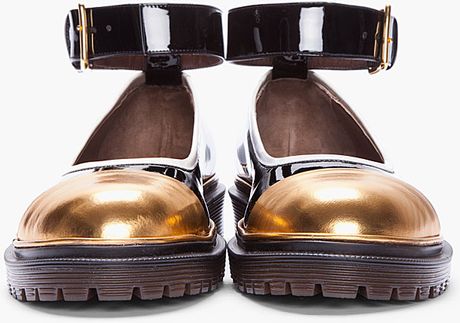 black platform flats