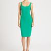 Michael Kors Seamed Crepe Dress in Green (emerald) - Lyst