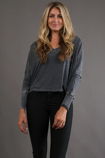 Saint Grace Shirt Tail Top in Black - Lyst