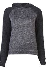 T By Alexander Wang Tweed Print Hoodie