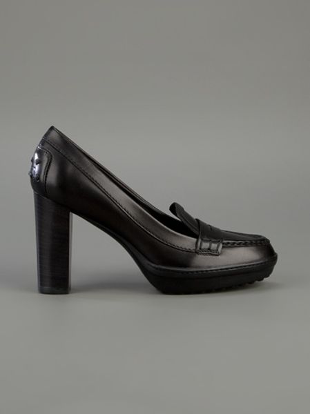 Tod's Loafer Pumps in Black | Lyst