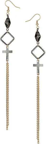 Topshop Cross and Diamond Earrings - Lyst