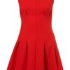 Topshop Seam Waist Shift Dress in Red - Lyst