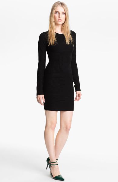 Alexander Wang Rib Knit Dress in Black - Lyst