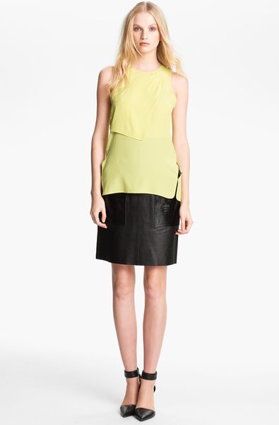 Alexander Wang Vented Seam Tank in Yellow (citrine) - Lyst