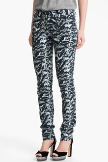 Alice + Olivia Tiger Print Skinny Stretch Jeans - Lyst