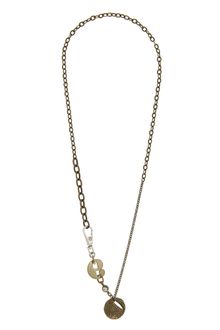 French Connection Textured Cut Out Disk Pendant Necklace - Lyst