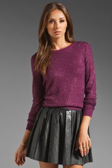 Alice + Olivia Cena Rhinestone Crewneck Sweater - Lyst