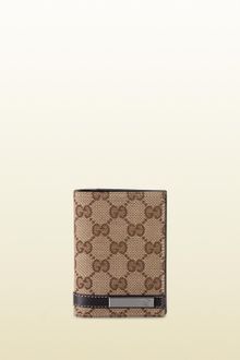 Gucci Card Case with Metal Bar and Engraved Interlocking G - Lyst