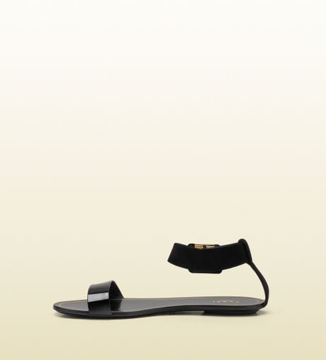 black ankle strap flat sandals
