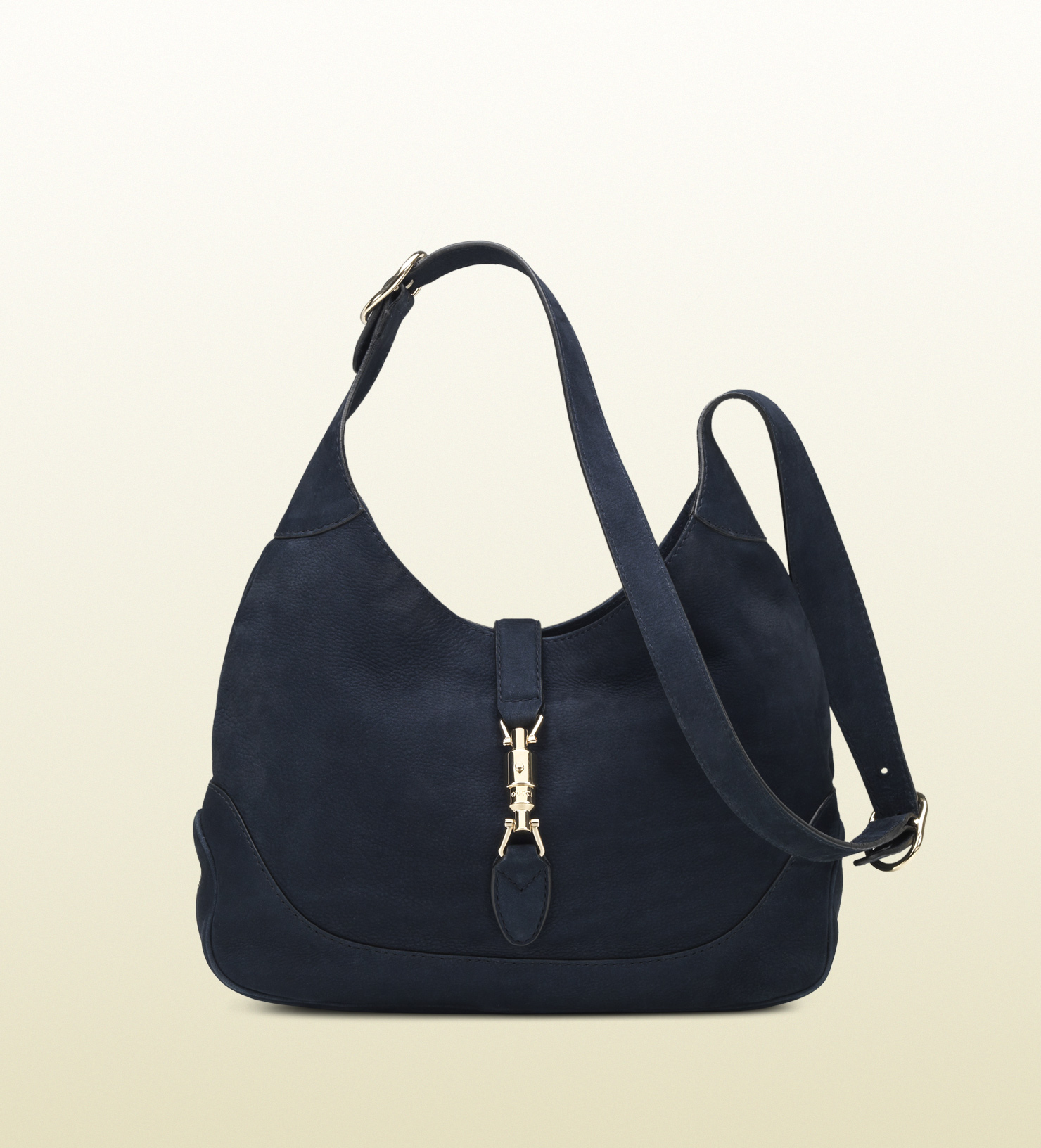 Gucci Jackie Blue Nubuck Leather Shoulder Bag in Blue | Lyst