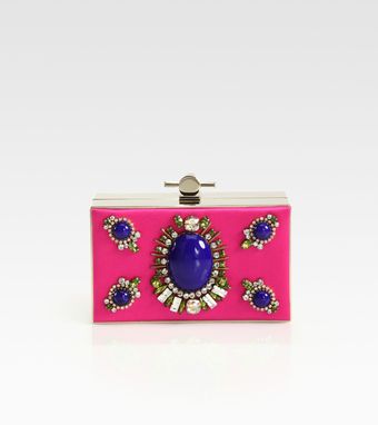 Jason Wu Karlie Embellished Satin Box Clutch - Lyst