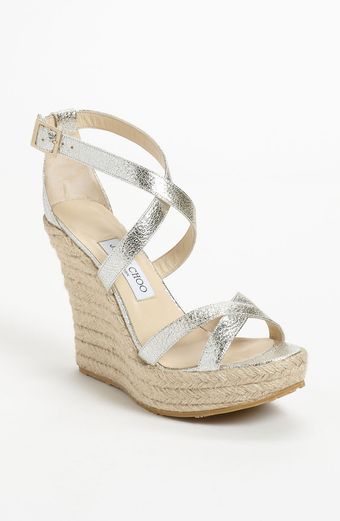 Jimmy Choo Porto Wedge Sandal - Lyst