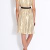 Diane Von Furstenberg Missy Lame Dress in Gold - Lyst
