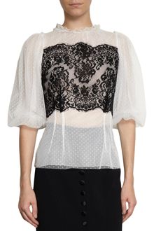 Dolce & Gabbana Floral Lace Panel Top - Lyst
