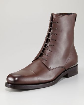 Ferragamo Altor Laceup Boot - Lyst