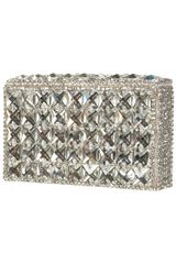Topshop Diamante Silver Box Clutch
