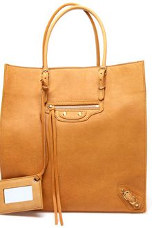 Balenciaga Papier Grained Leather Tote Bag - Lyst