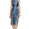 Bibhu Mohapatra Steel Morph Print Day Dress in Blue (steel) - Lyst