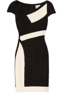 Hervé Léger Colorblock Bandage Dress - Lyst