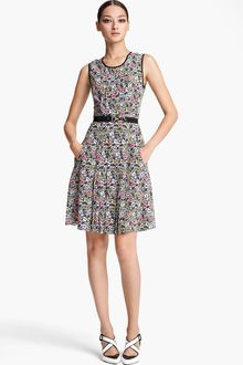 Jason Wu Belted Print Silk Dress - Lyst