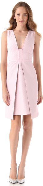 No 21 Popcorn Deep V- Neck Dress - Lyst
