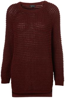 Topshop Knitted Grill Stitch Jumper - Lyst