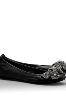 tory burch eddie ballet flat with crystal bow