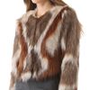 Twelfth Street By Cynthia Vincent Faux Fur Jacket in Brown - Lyst