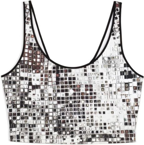 Clover Canyon How High Crop Top in Silver (black/white) - Lyst