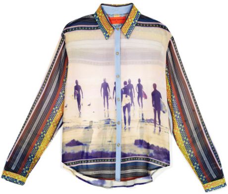 Clover Canyon Endless Summer Blouse in Multicolor (blue multi) - Lyst