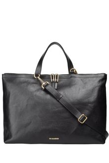 Jil Sander Large Leather Bag - Lyst