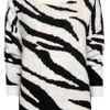Mango Mango Zebra Print Oversized Jumper Blackwhite in Beige (zebra) - Lyst