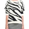 Mango Mango Zebra Print Oversized Jumper Blackwhite in Beige (zebra) - Lyst