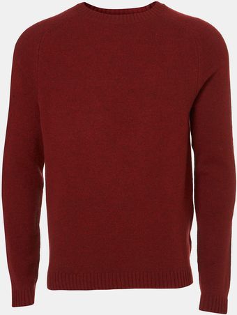 Topman Wool Blend Crewneck Sweater - Lyst