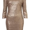 Topshop Sequin Bodycon Dress  in Gold (bronze) - Lyst