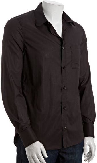 Alexander McQueen  Cotton Split Oxford Collar Button Front Shirt - Lyst
