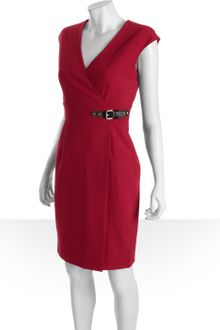 Calvin Klein Begonia Woven Belt Detail Sleeveless Dress - Lyst