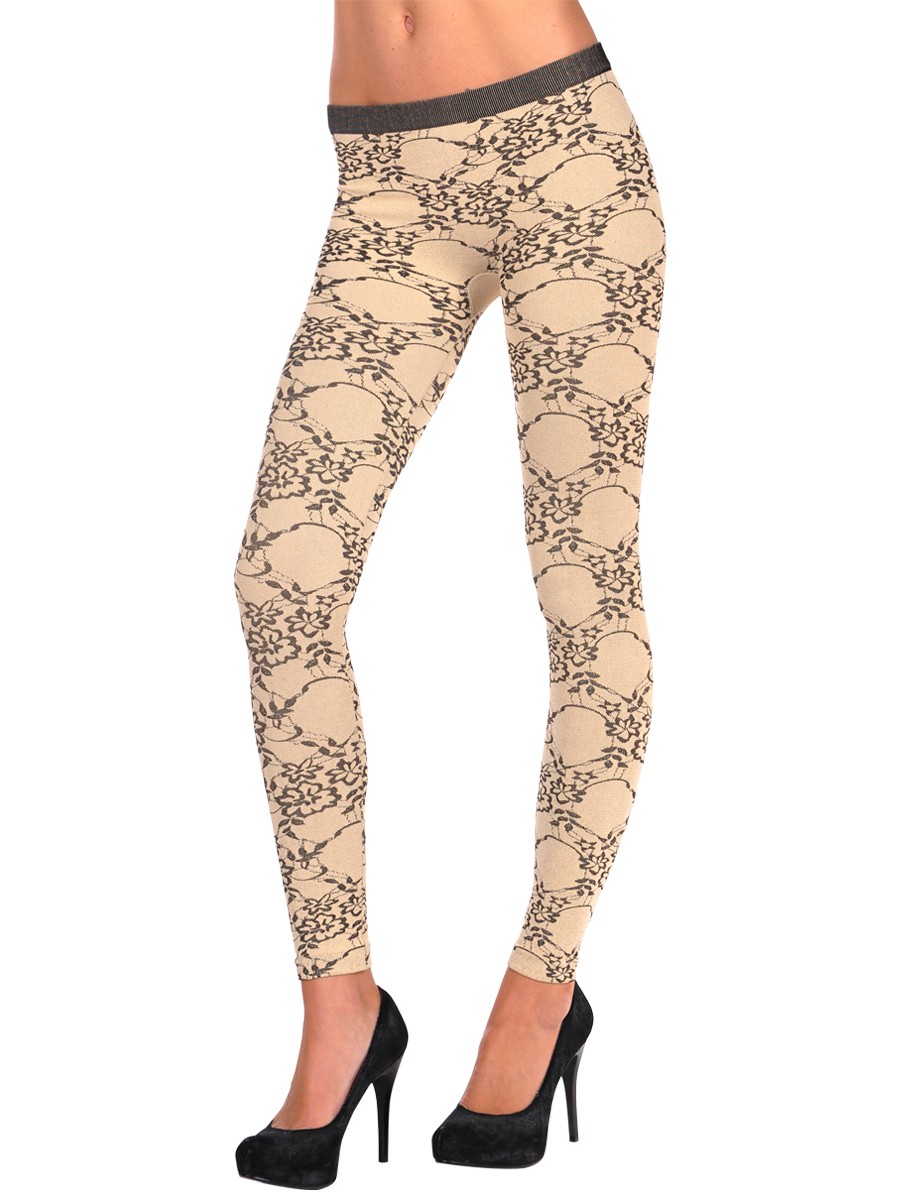 Free People Printed Lace Seamless Legging in Beige (antique) Lyst