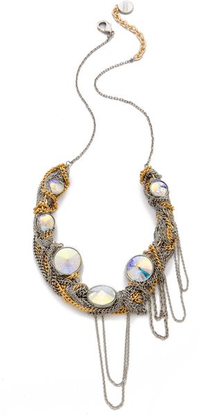 Gemma Redux Mixed Metal Necklace - Lyst