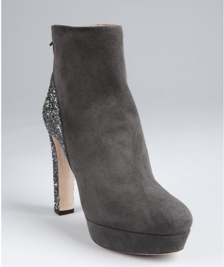 sparkly gray boots